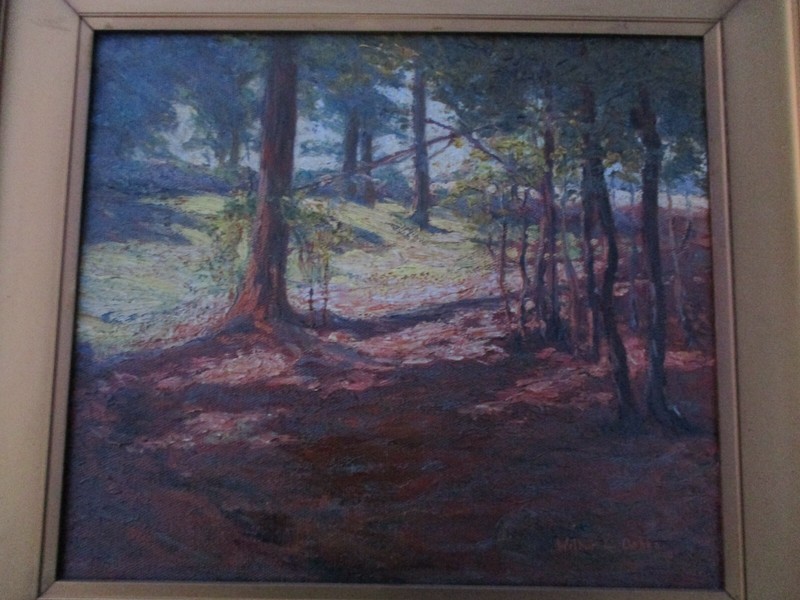 ANTIQUE VINTAGE IMPRESSIONIST OIL PAINTING LANDSCAPE OLD PLEIN AIR WILBUR OAKES gallery