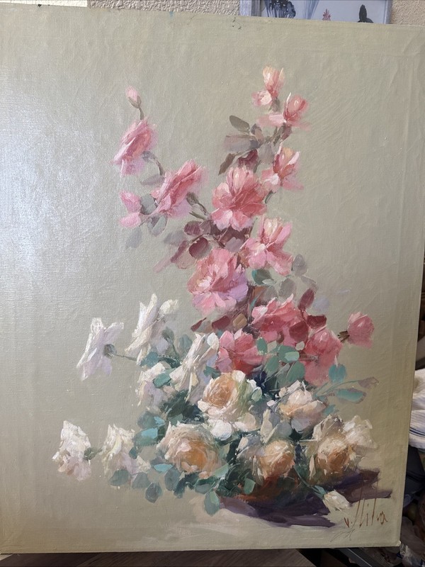 Vladan Stiha, Signed Original Oil 24 X 30 on canvas “Roses”