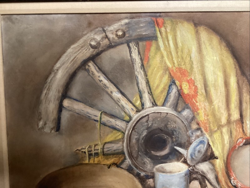 Rare 1940s Original Oil Painting - "The Quest for Fortune" - Hand-Painted gallery