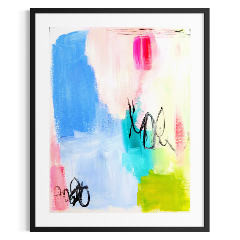 Modern Abstract Expressionist Original Painting 9×12 Colorful Signed Home Decor