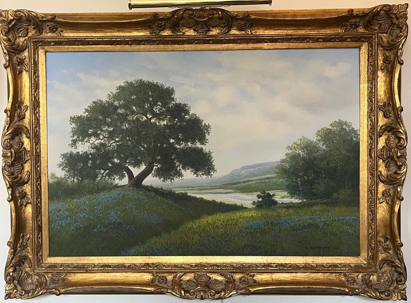 CHARLES SUMMEY OIL ON CANVAS LANDSCAPE ORIGINAL PAINTING FRAMED gallery