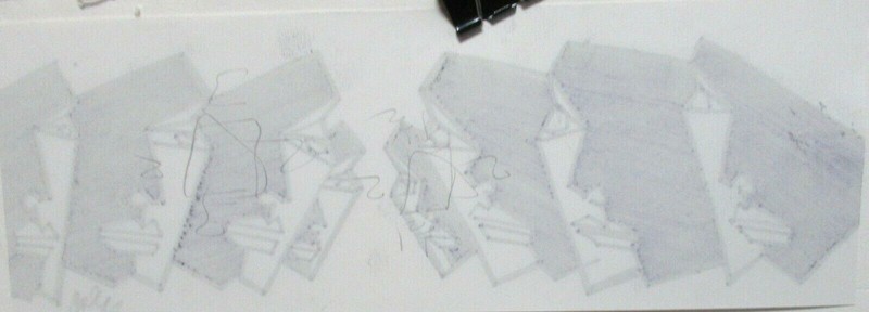 8 CUBE HEADS BLACK INK DRAWN POP ART PAINTING SIGNED DATED 1999 gallery