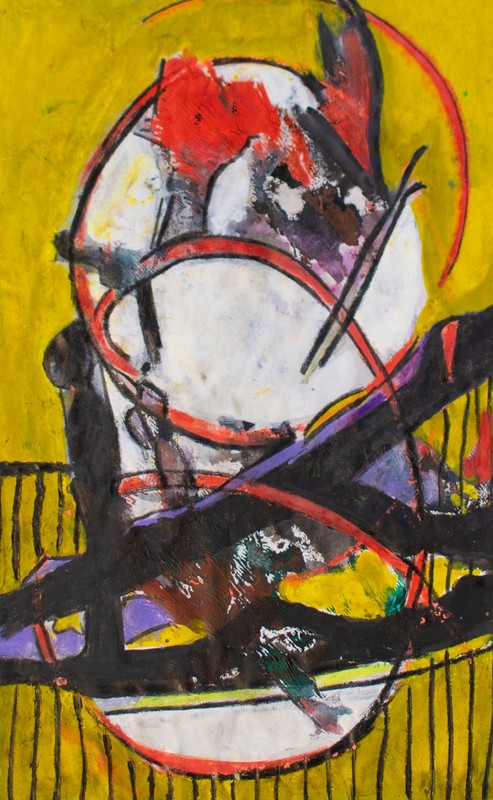 Adelinde Frey Color Abstract Gallery Gleditsch Berlin Sign Mixed Media 1980s