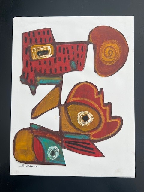 multi -media abstract «Arise II » original by Suzanne Norman