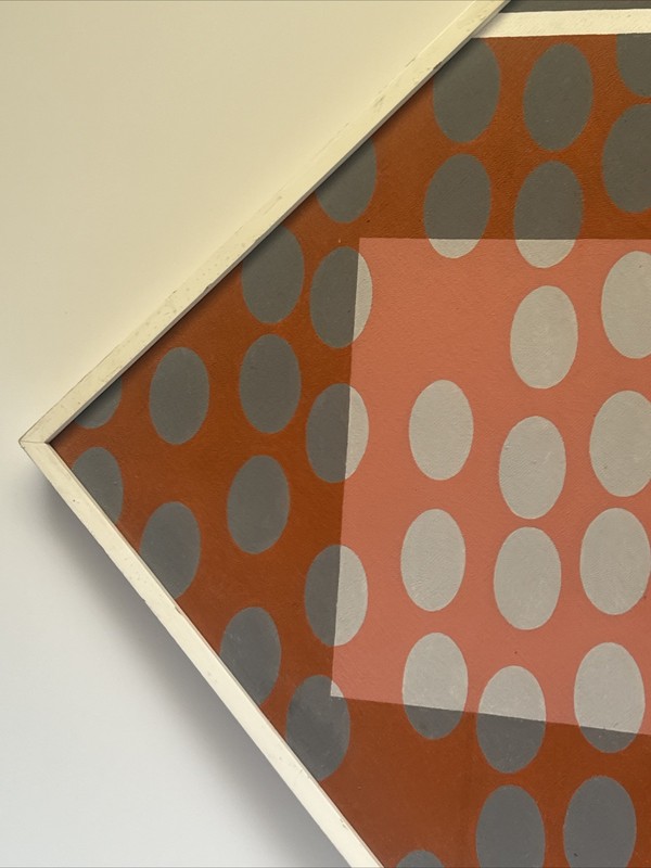 Claude Bentley Painting Abstract Pop Op Art Modernism Large Vintage New York gallery