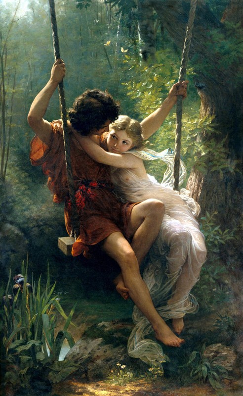 Spring by Pierre Auguste Cot Giclee Art Oil painting printed on canvas L3001