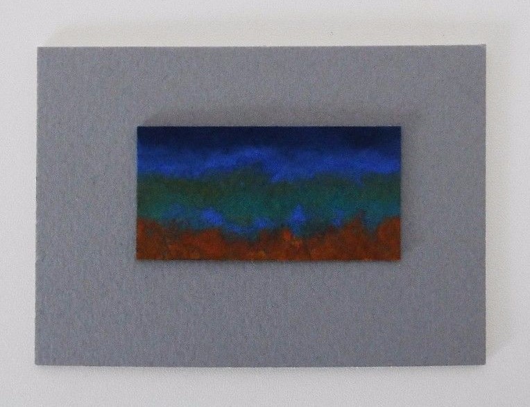 MIDNIGHT FALL LANDSCAPE Miniature Pastel Painting 1″x2″ Julia Garcia Mini NEW