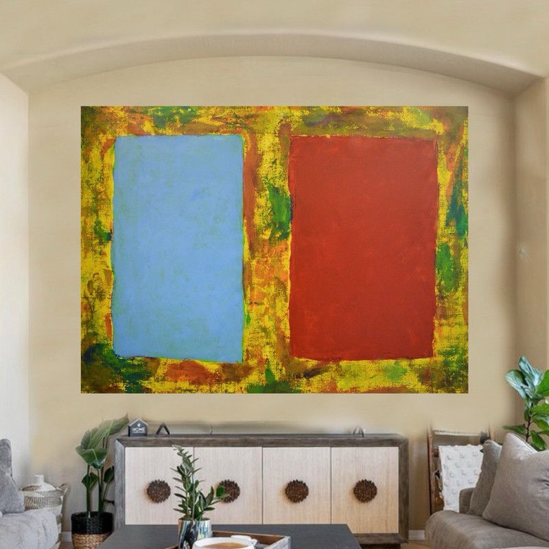 Mark Rothko Style Giant Canvas Painting 84”X62” (7 Foot) Abstract Modern XL XXL gallery