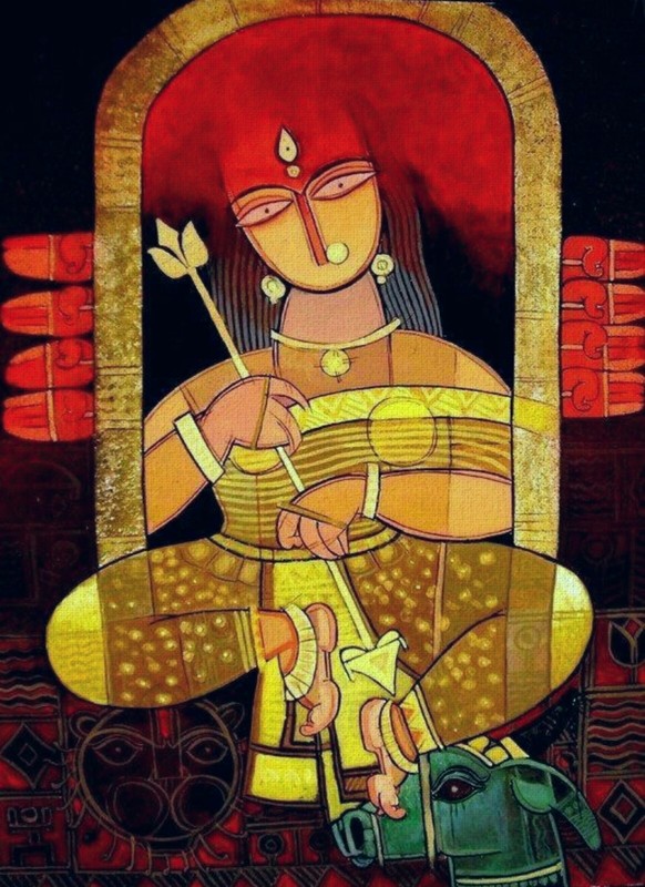 Devi | Handmade Painting | Cotton Canvas | Acrylic Color