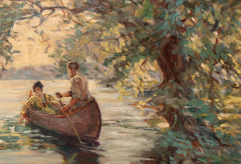 Stafford Ives Veale English 1890-1961 Original Oil Painting Canvas Signed Dated gallery