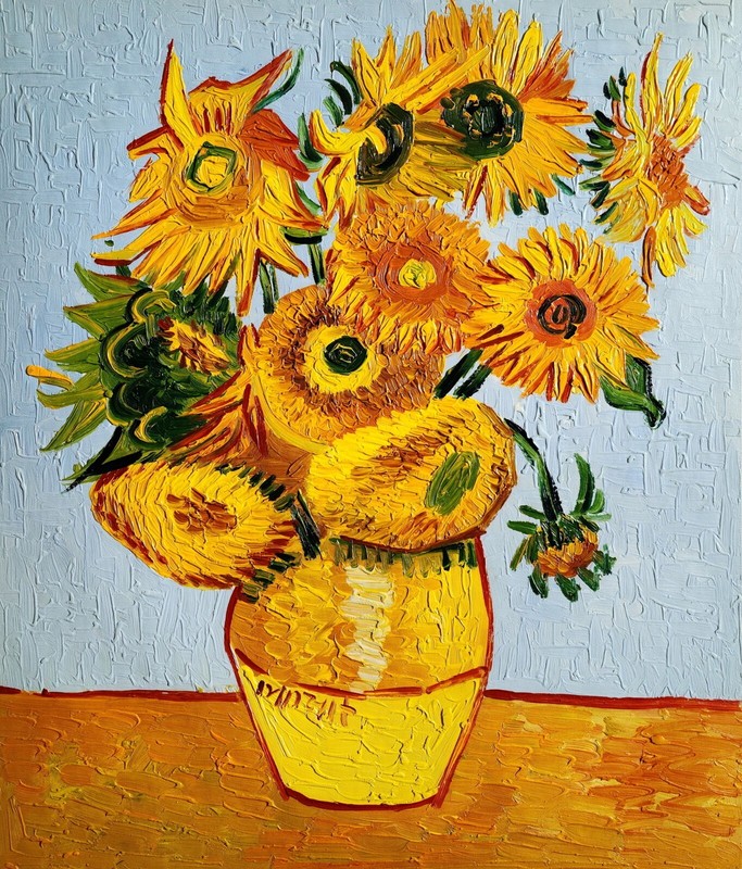 Sunflower, #SCVS-4, 24×20, Hand painted Oil Painting Reproduction of Van Gogh