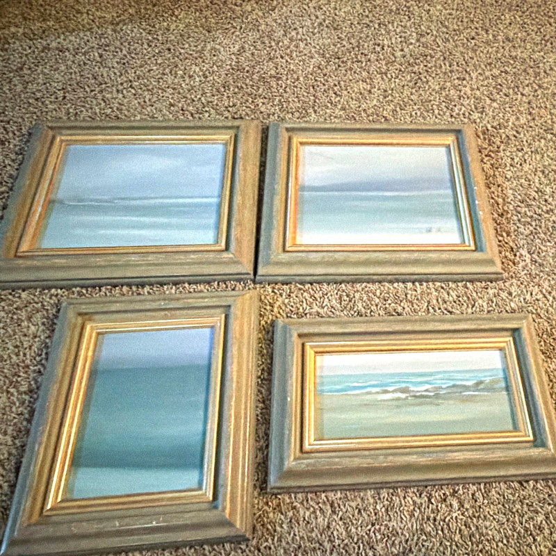 4-Piece Custom Framed Coastal Art Set – Professionally Framed by Gary Taylor D.