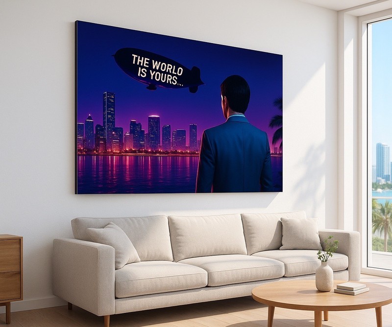 Scarface Custom Canvas “The World is yours”
