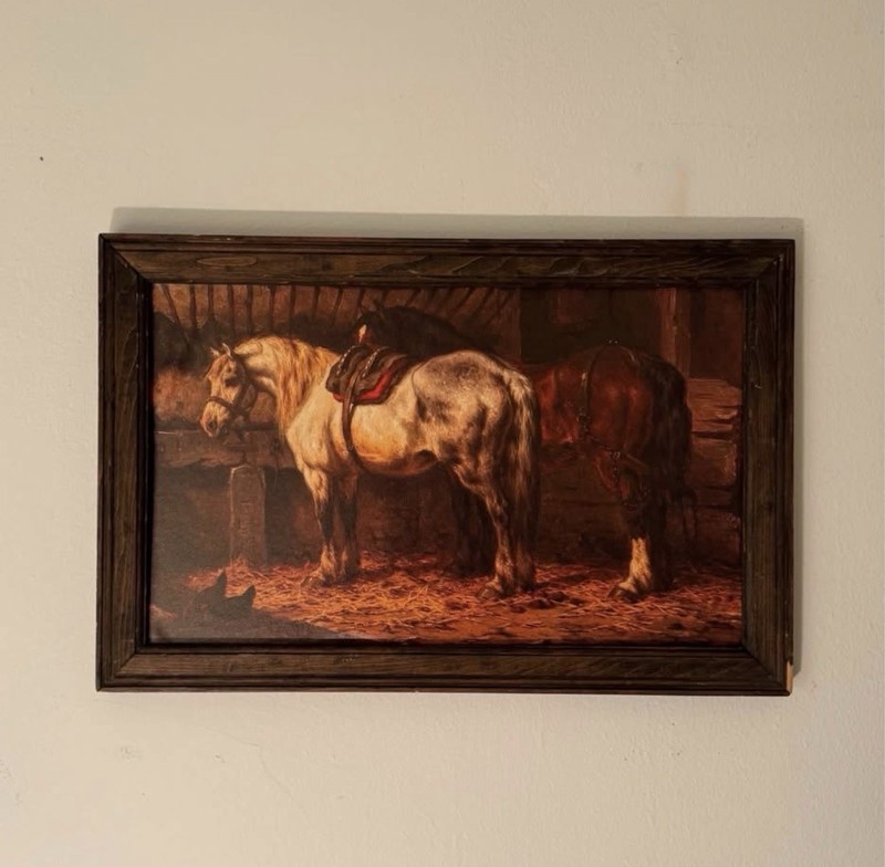 vintage antique wood carved frames , wall art , oil painting printed on canvas