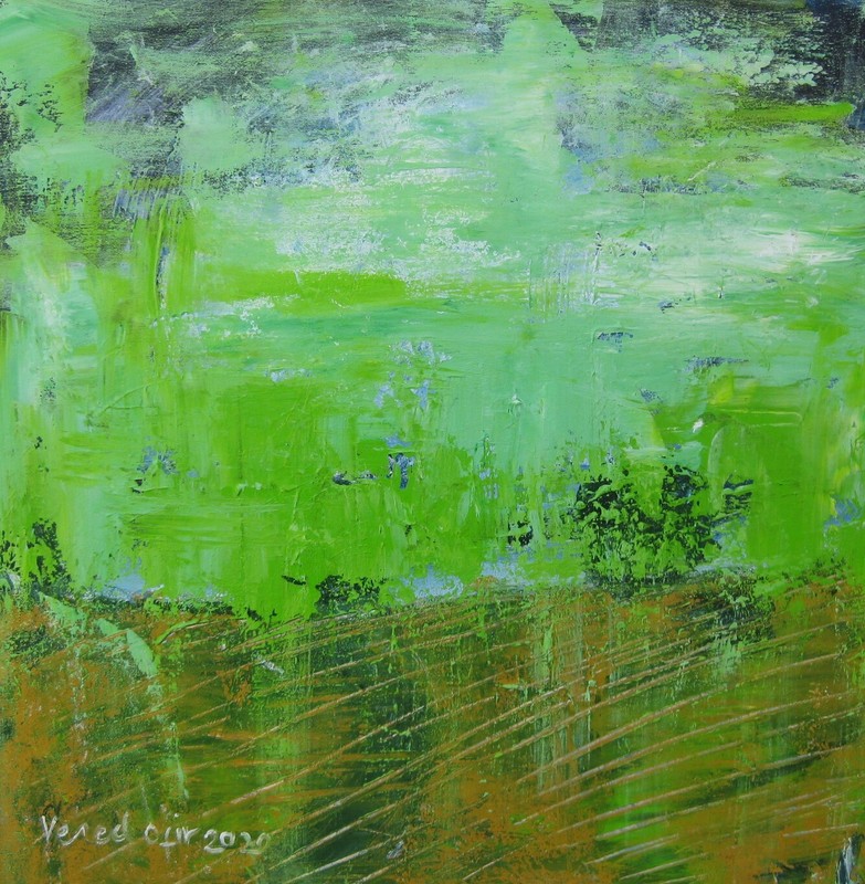Abstract green Acrylic on canvas 80x80cm