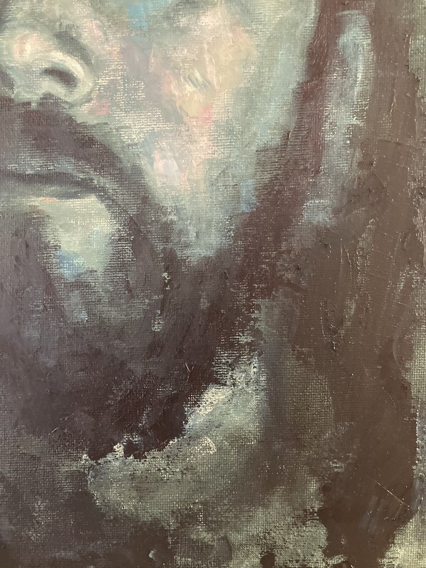 “In Darkness” Portrait Study Original Oil Painting Art By Daniel W Green gallery