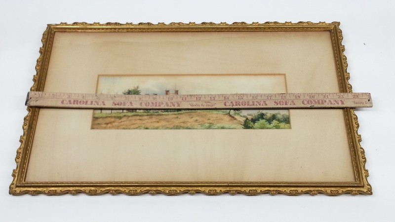 Antique Sept 1892 Signed AMB Painting Country Farm House gallery
