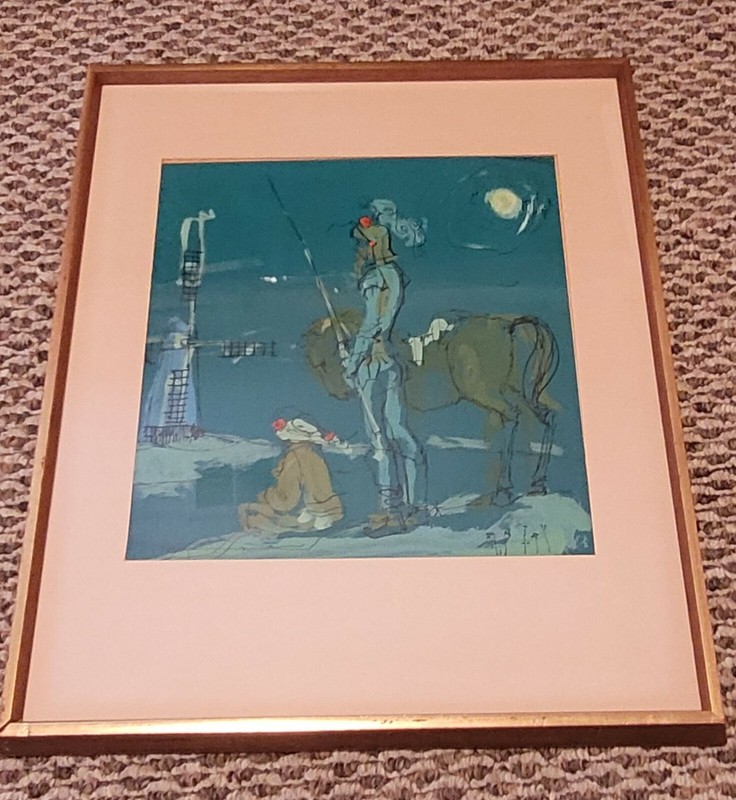 ORIGINAL ALVIN HOLLINGSWORTH AFRICAN AMERICAN ARTIST SIGNED TITLED GALLERY LABEL