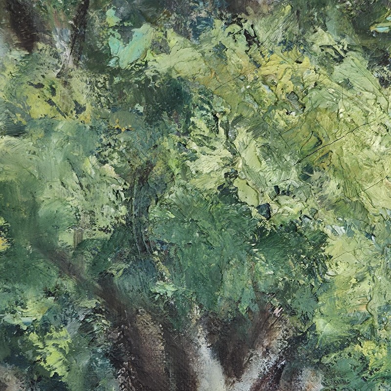 Original Tree Landscape Painting 1962 Swope Gallery Exhibition gallery
