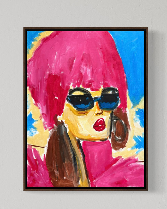 Original Chic 12×16 Canvas Abstract Colorful Portrait Fashion Closet Wall Art