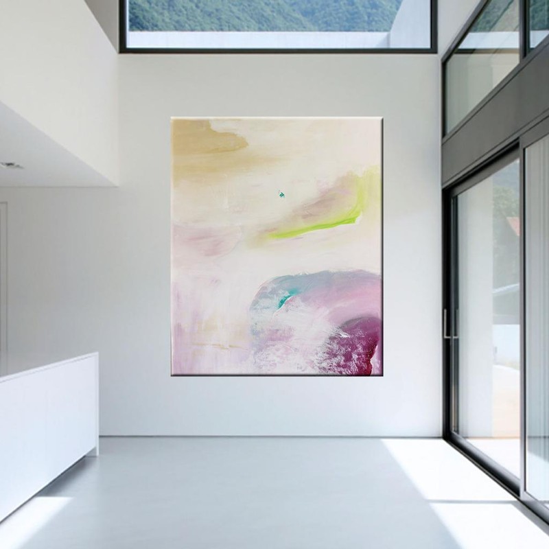 LARGE CONTEMPORARY ORIGINAL MODERN ABSTRACT CANVAS PAINTING WALL ART.. Libby Emi