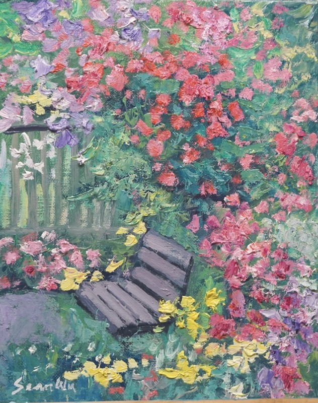 Sean Wu original oil painting, 10×8 on canvas panel