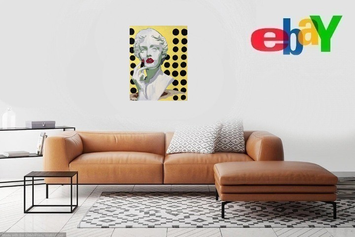 ‘Classical Beauty' | Painting on Canvas, Pop Art, Vaporwave, Lipstick gallery