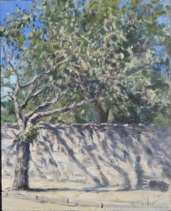 GERRY MILLER-"Shadow Play"-oil painting".29x36cm