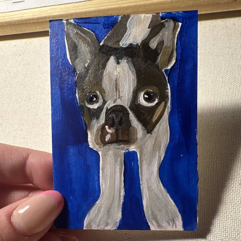 ACEO, Pet Portrait Commission, Original Artwork, Acrylic Painting, Hand Painted gallery