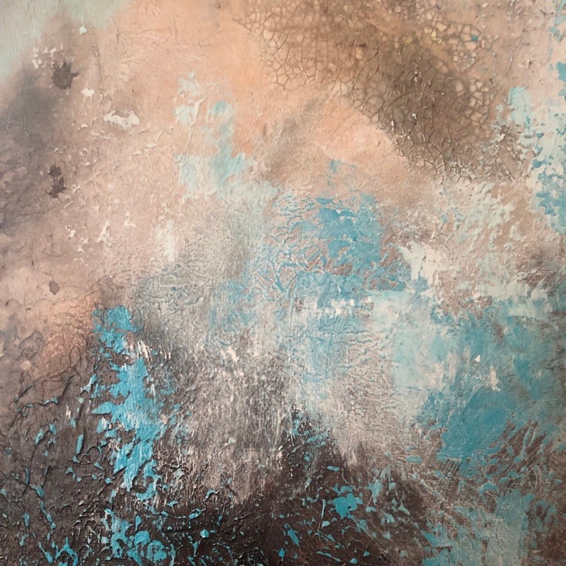 Abstract acrylic painting Original texture art on canvas Mixed media 24x18" gallery