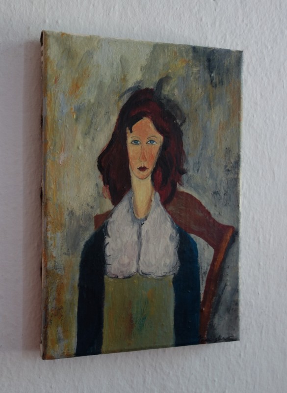 Rare fine unique portrait painting, signed Amedeo Modigliani, w COA