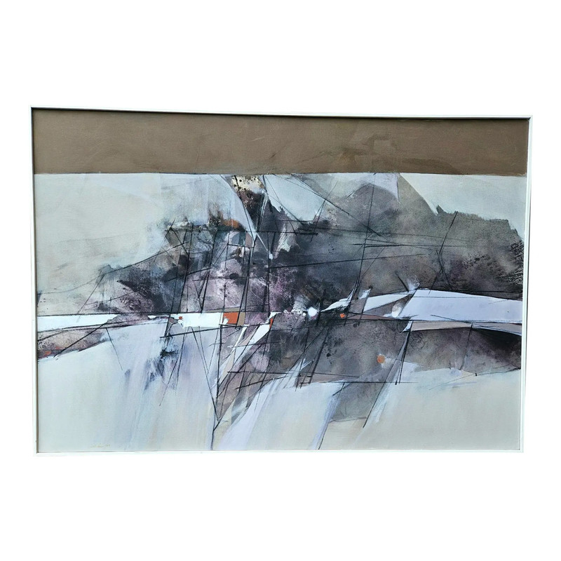 Don Louthian Original Acrylic on Canvas, Yanshan Mountains, China, 1989