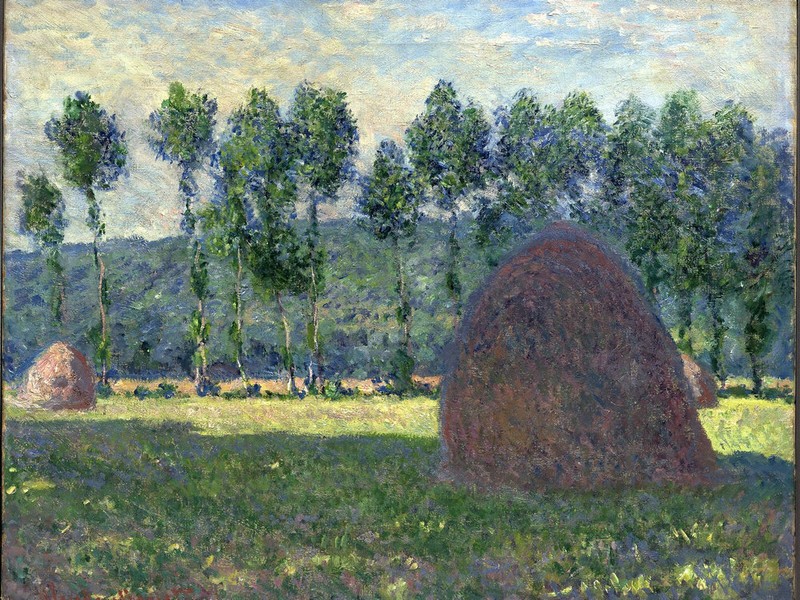Haystacks at Giverny Landscape Claude Monet Oil Painting Handpainted on Canvas