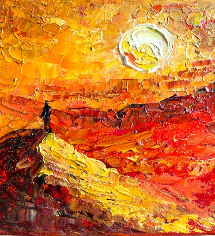 Dune oil painting Dunes Wall Art dune wall decor