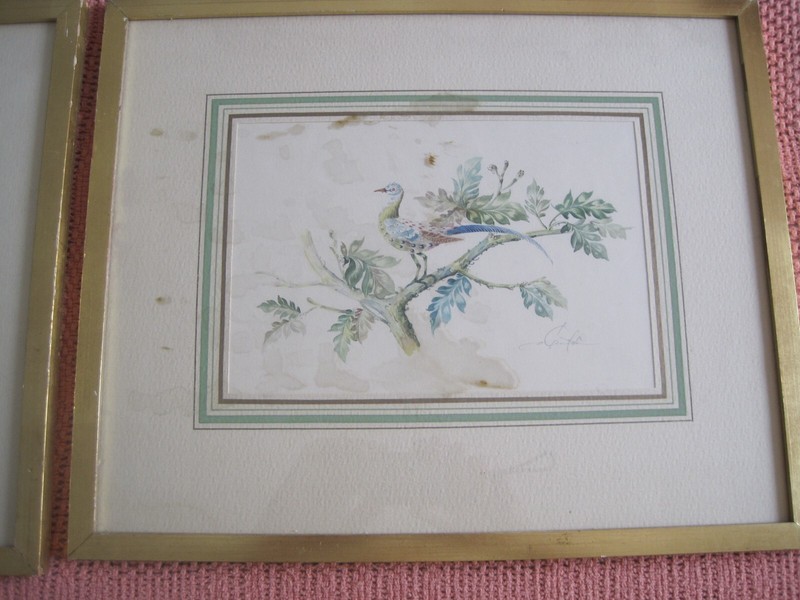 3 Oriental themed paintings framed antique See all photos.