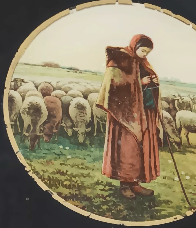 Antique RPOG Shepherdess Hinterglasmalerei Parlor Art Gold Gild GERMANY gallery