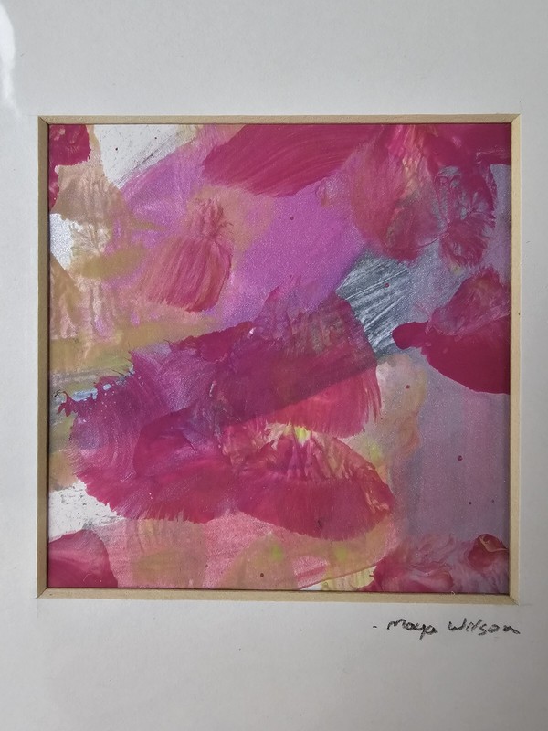 5 Original Signed Maya Wilson Paintings 10x8 Modern Abstract Art By Young Artist gallery
