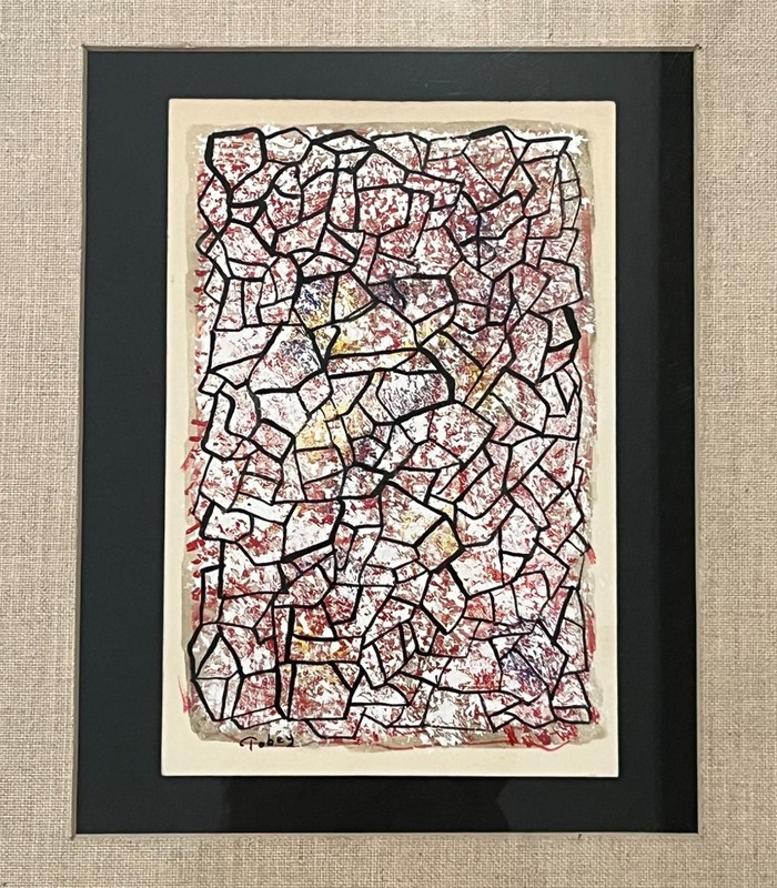 Mark Tobey "Abstract Composition" Original Painting, Tempera on Paper. Post War gallery