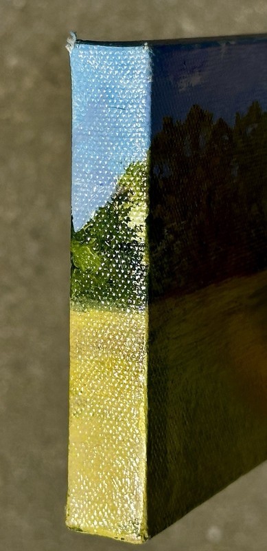 Original Mini Landscape Painting Art Signed Cole 12” X 4” Unframed Ready to Hang gallery