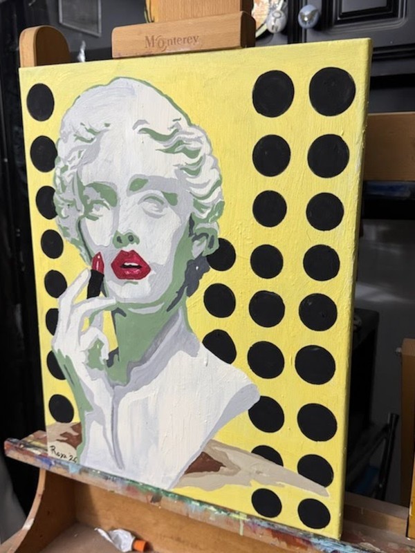 ‘Classical Beauty' | Painting on Canvas, Pop Art, Vaporwave, Lipstick gallery