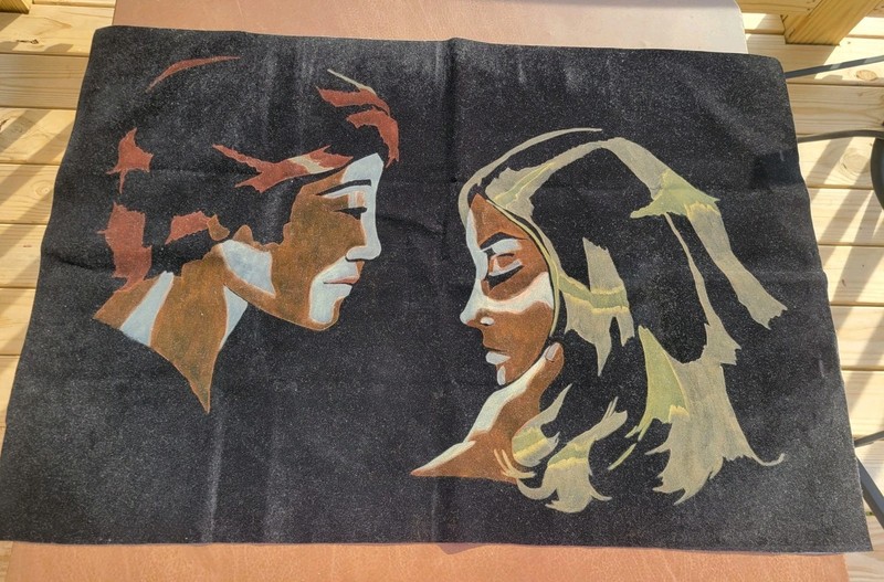 Black Velvet Original Art Painting Vintage Man And Woman 24×36