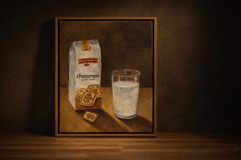 Pepperidge Farm Chessmen Cookies Painting Food Art Kitchen Decor 20x16 Framed gallery