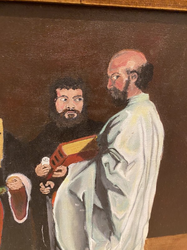 Vtg Painting On Canvas Museum Repro The 4 Apostles By Albrecht Durer 22.5"x 19.5 gallery