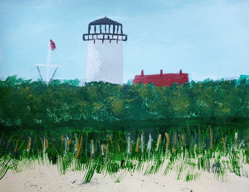 Impressionism 11×14 Chatham Cape Cod lighthouse original Art Painting