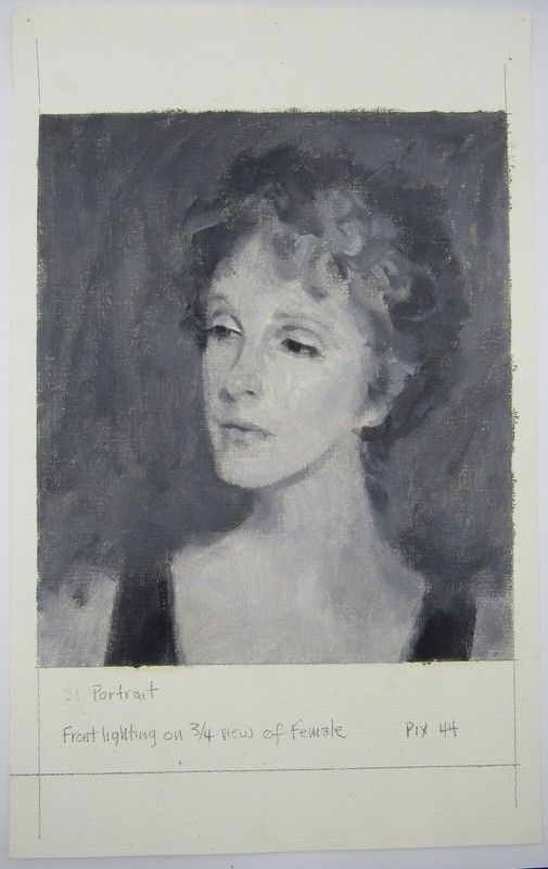 George Passantino oil painting illustration art monochrome portrait 10×16