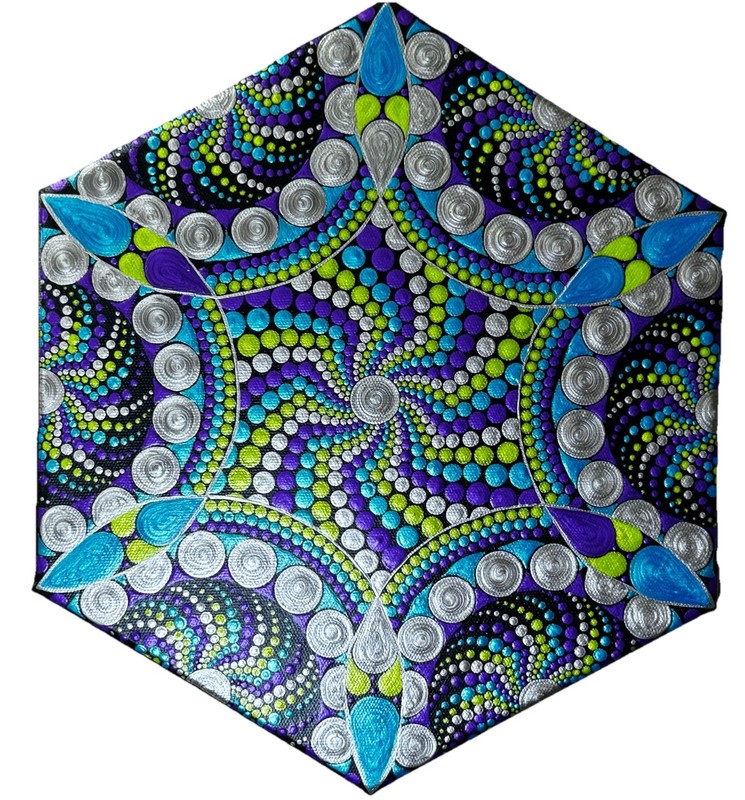 Hexagon Canvas Wall Decor Mandala Canvas – By JaDeL