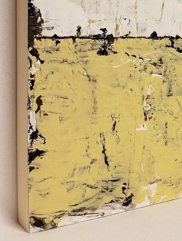 No.674 Original Abstract Minimal Landscape Painting On Cradled Pine By K.ADavis gallery