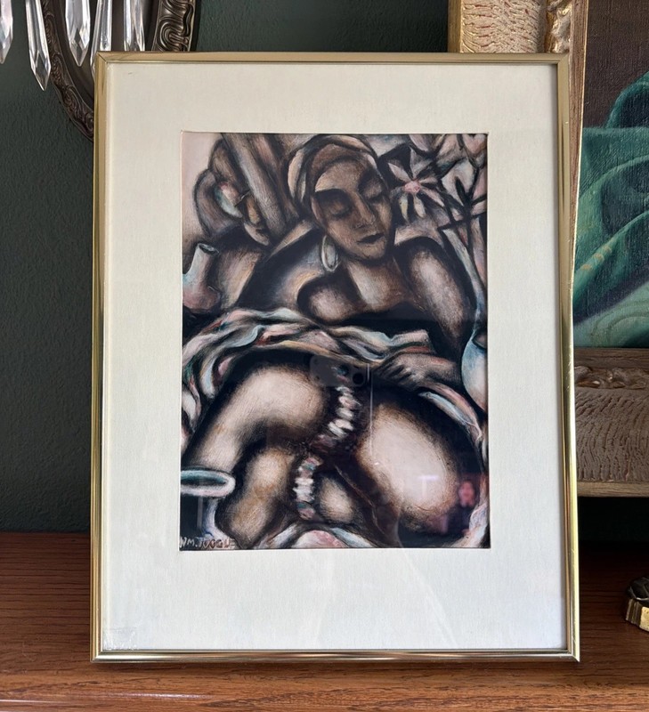 Original Abstract Woman Photo William A. Tuggle Long Beach Ca Signed Artwork