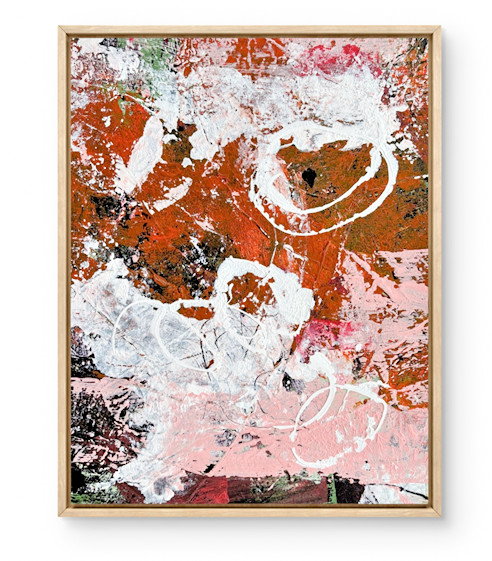 Abstract Art «Discovery» Original Acrylic 11×14 inch Painting on Gallery Paper