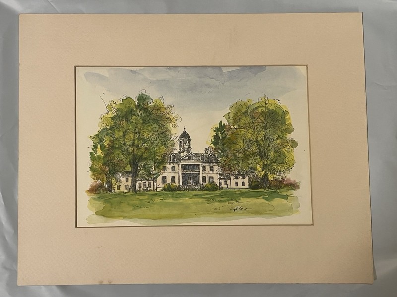 Hazel Camp Watercolor of Hampton Mansion Towson Baltimore County Maryland